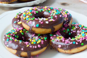 Chocolate Dipped Doughnuts with Sprinkles