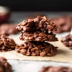 Chocolate Peanut Butter No Bake Cookies